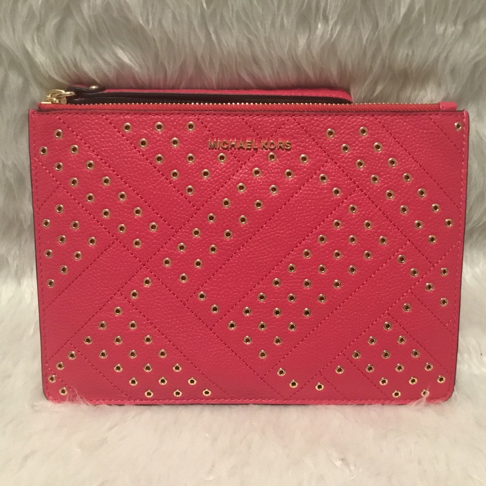 Michael Kors Jet Travel Wristlet Red NWT